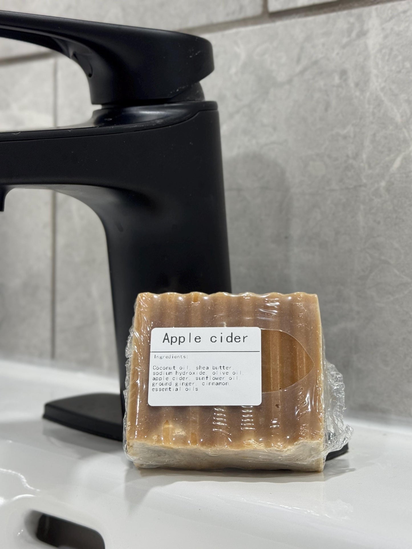 handmade natural apple cider scented soap bar